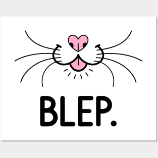 Blep Cat Tongue (Light) Posters and Art